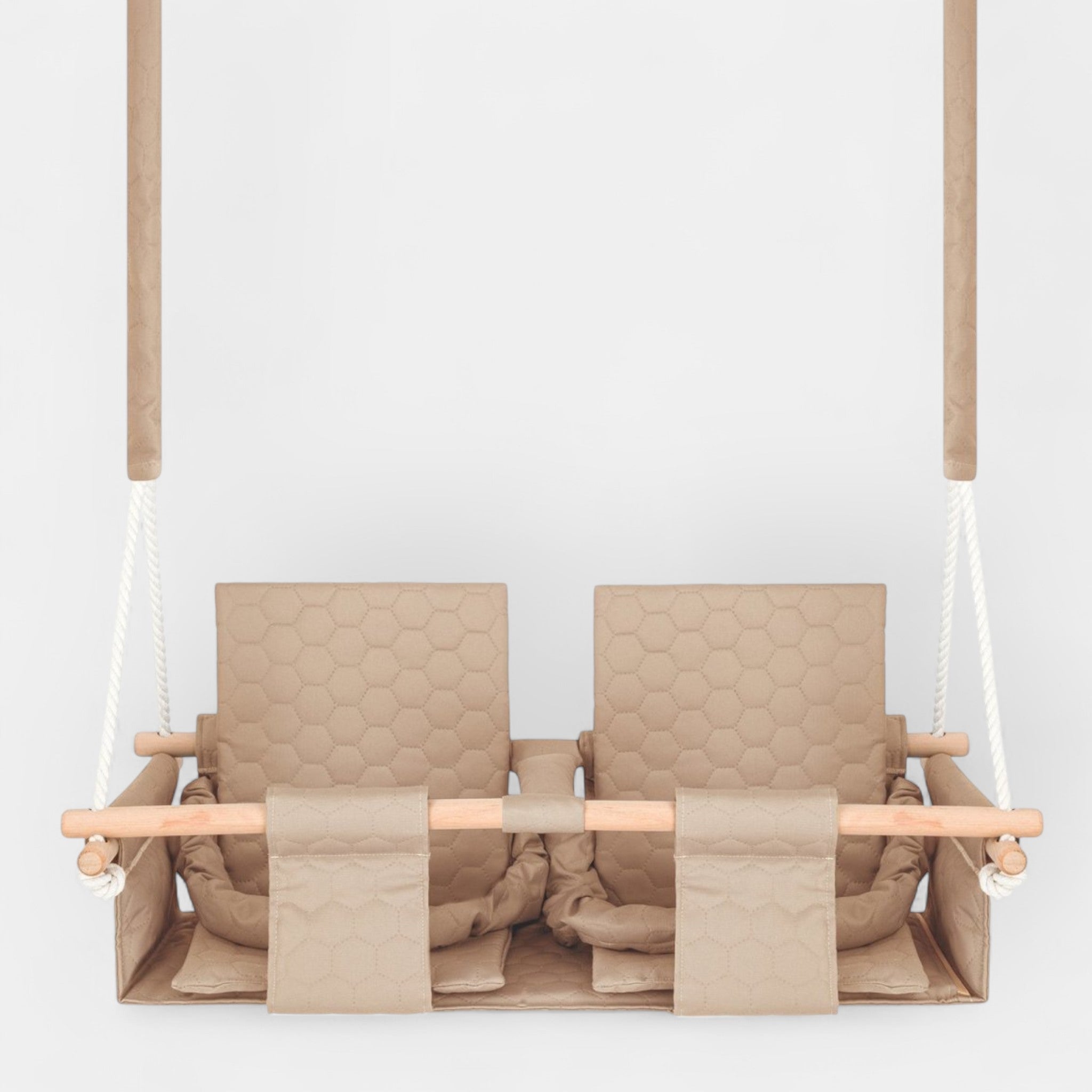 Schaukel für Zwillinge für Haus und Garten - Beige