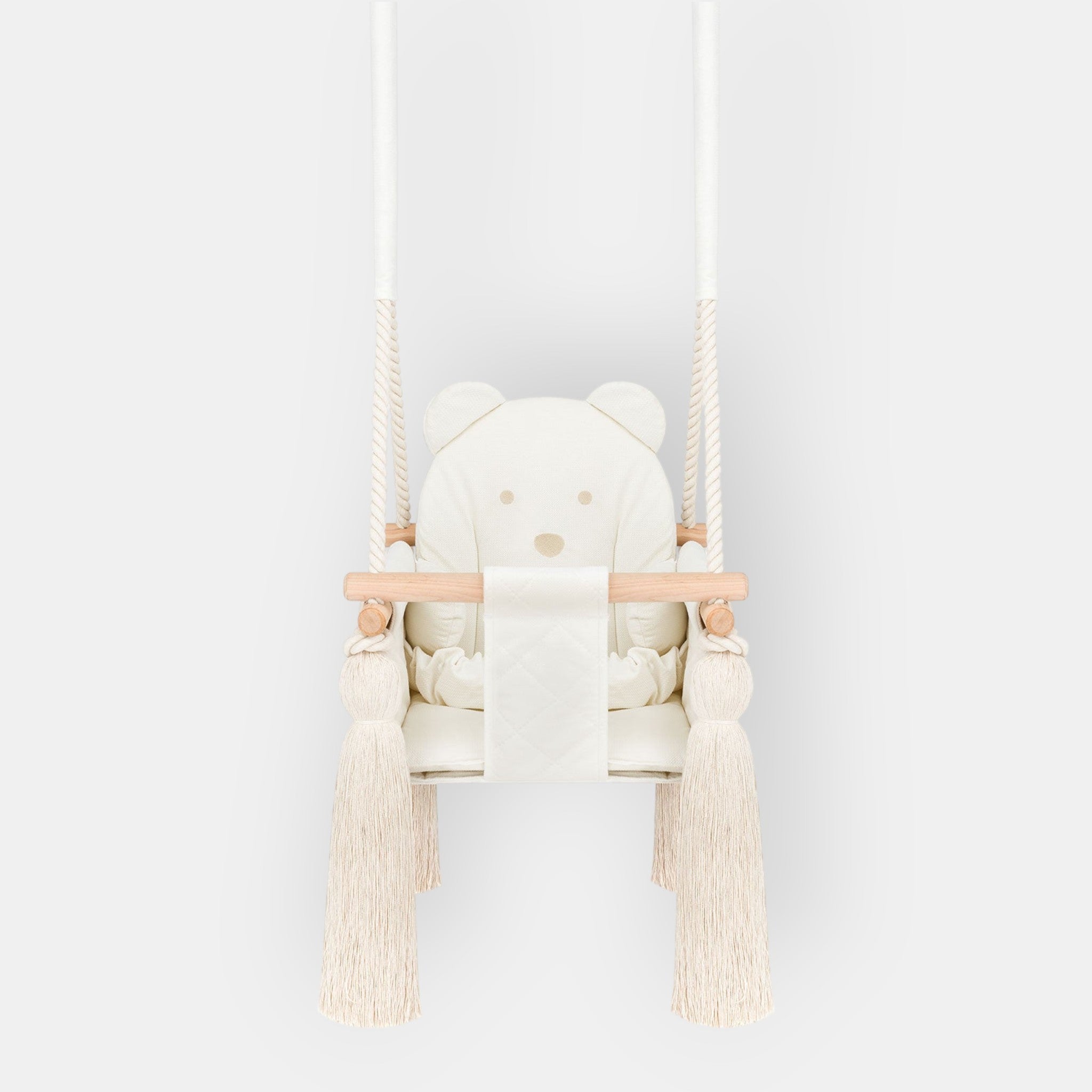 Veilige babyschommel voor binnen Teddybeer Beige