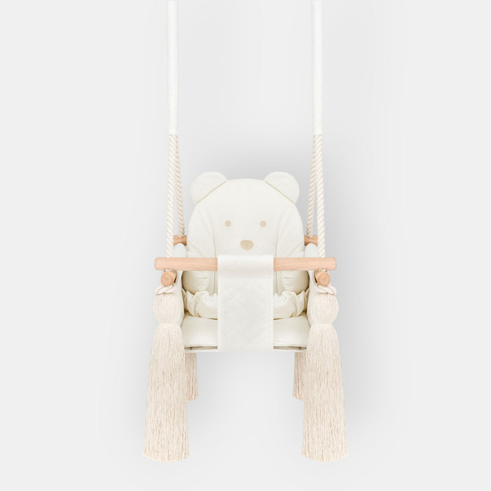 Sichere Baby-Schaukel für innen Beige
