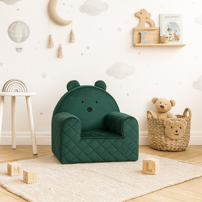 Fauteuil Ours pour une chambre d'enfant Vert foncé