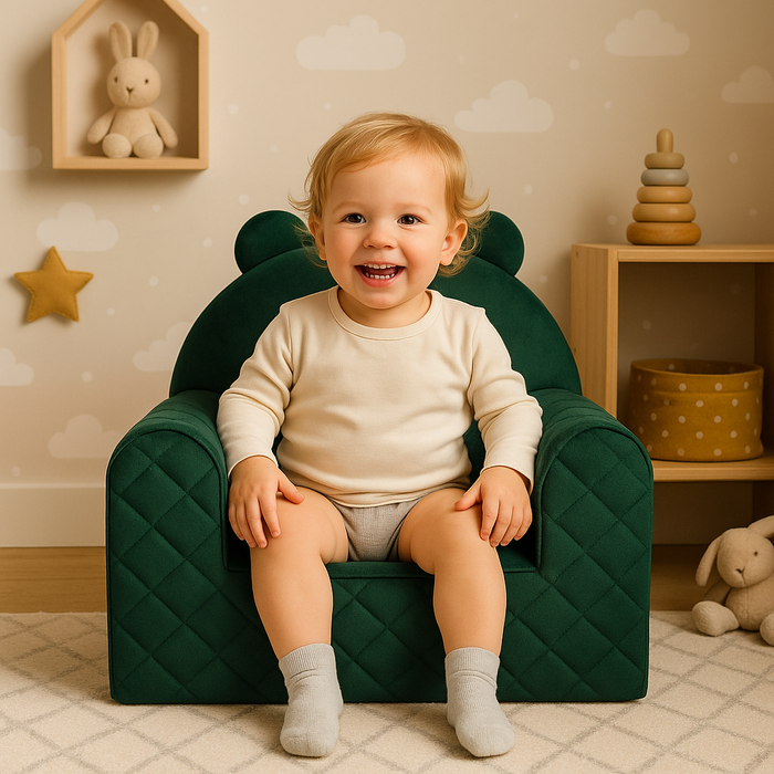 Fauteuil Ours pour une chambre d'enfant Vert foncé