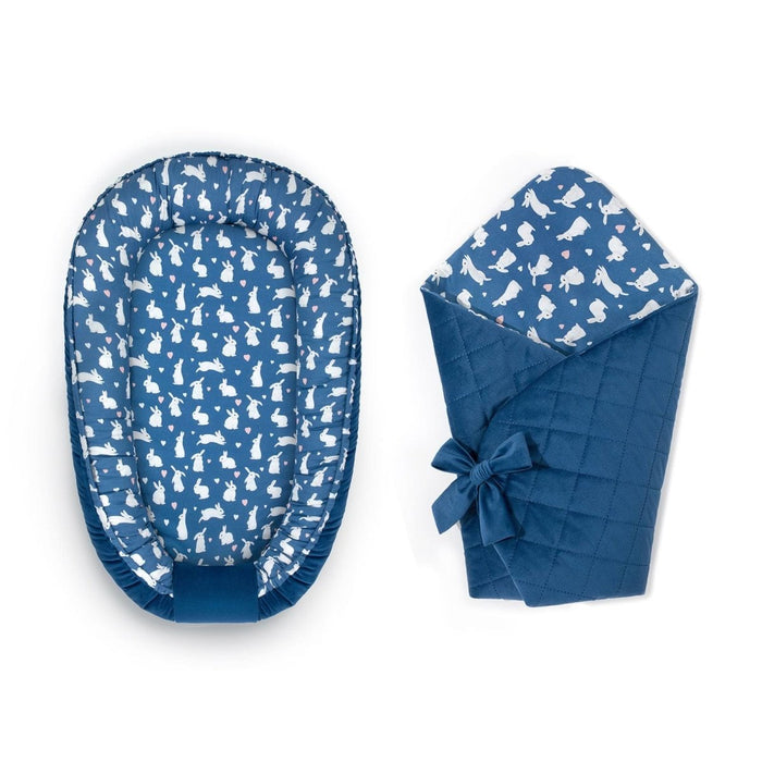 Nid et couverture pour bébé - ensemble de 2 éléments Petits amis  Bleu marine guguplanet 