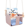 Balançoire pour bébé avec coussins en coton double face HIPPOPOTAME guguplanet 