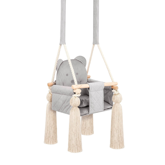 Balançoire d'intérieur sûre pour bébé Gris clair guguplanet 