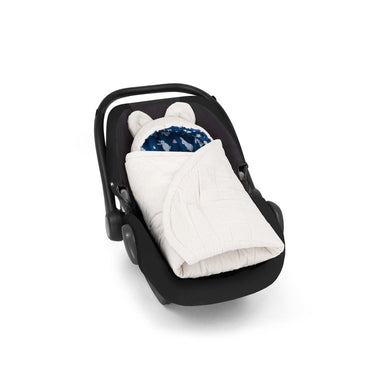 Couverture bébé pour siège auto Petits amis Beige et Bleu marine guguplanet 