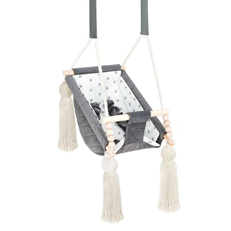 Balançoire pour bébé 3en1 Gris foncé guguplanet 