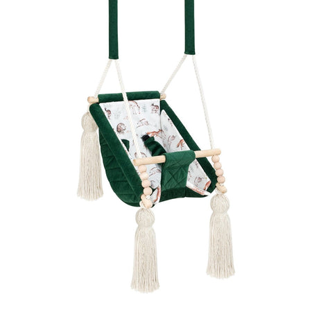 Balançoire pour bébé 3en1 Vert foncé guguplanet 