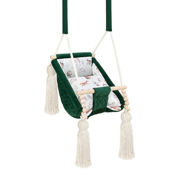 Balançoire pour bébé 3en1 Vert foncé guguplanet 