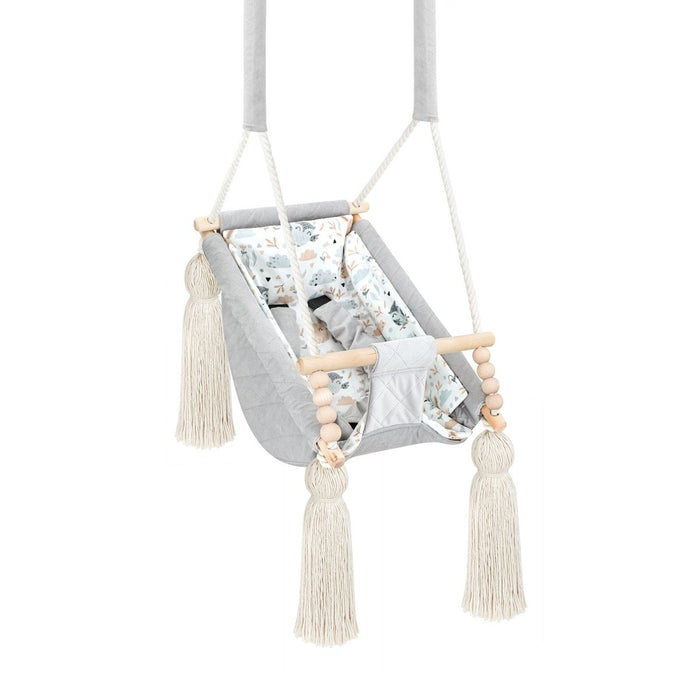 Balançoire pour bébé 3en1 Gris clair guguplanet 