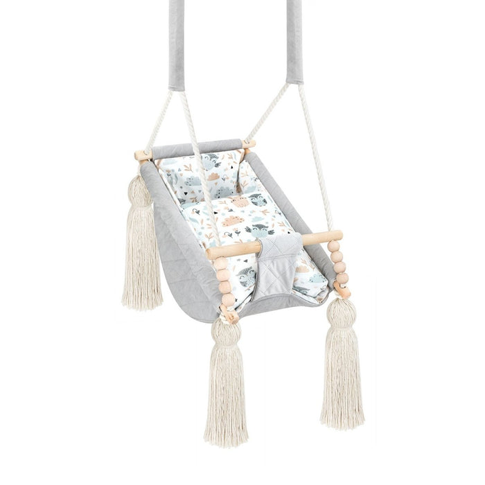 Balançoire pour bébé 3en1 Gris clair guguplanet 