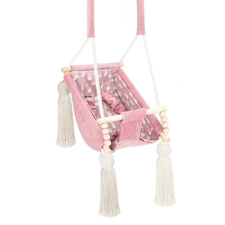 Balançoire pour bébé 3en1 Rose guguplanet 