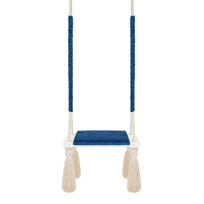 Balançoire d'intérieur en bois Bleu marine guguplanet 